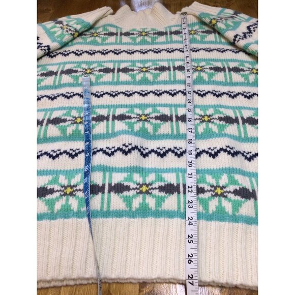 American Eagle Chunky Oversized Sweater Womens Fair Isle Snowflake Size S - Picture 8 of 9